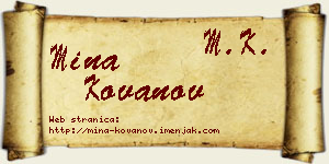 Mina Kovanov vizit kartica
